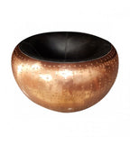 COCOON CHAIR - COPPER AND BLACK LEATHER