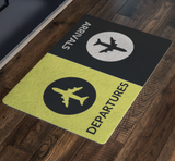 DEPARTURE ARRIVAL DOORMAT