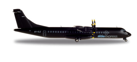 1:200 Alsie Express ATR-72-500 - All Black- Premium Metal Diecast