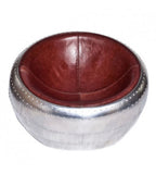 COCOON CHAIR - ALUMINIUM AND BROWN LEATHER