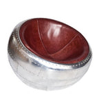 COCOON CHAIR - ALUMINIUM AND BROWN LEATHER