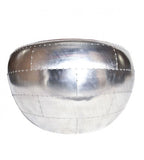 COCOON CHAIR - ALUMINIUM AND BROWN LEATHER