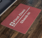 FIRST CLASS CHECK IN DOORMAT