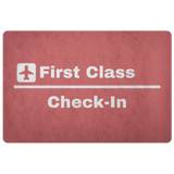 FIRST CLASS CHECK IN DOORMAT