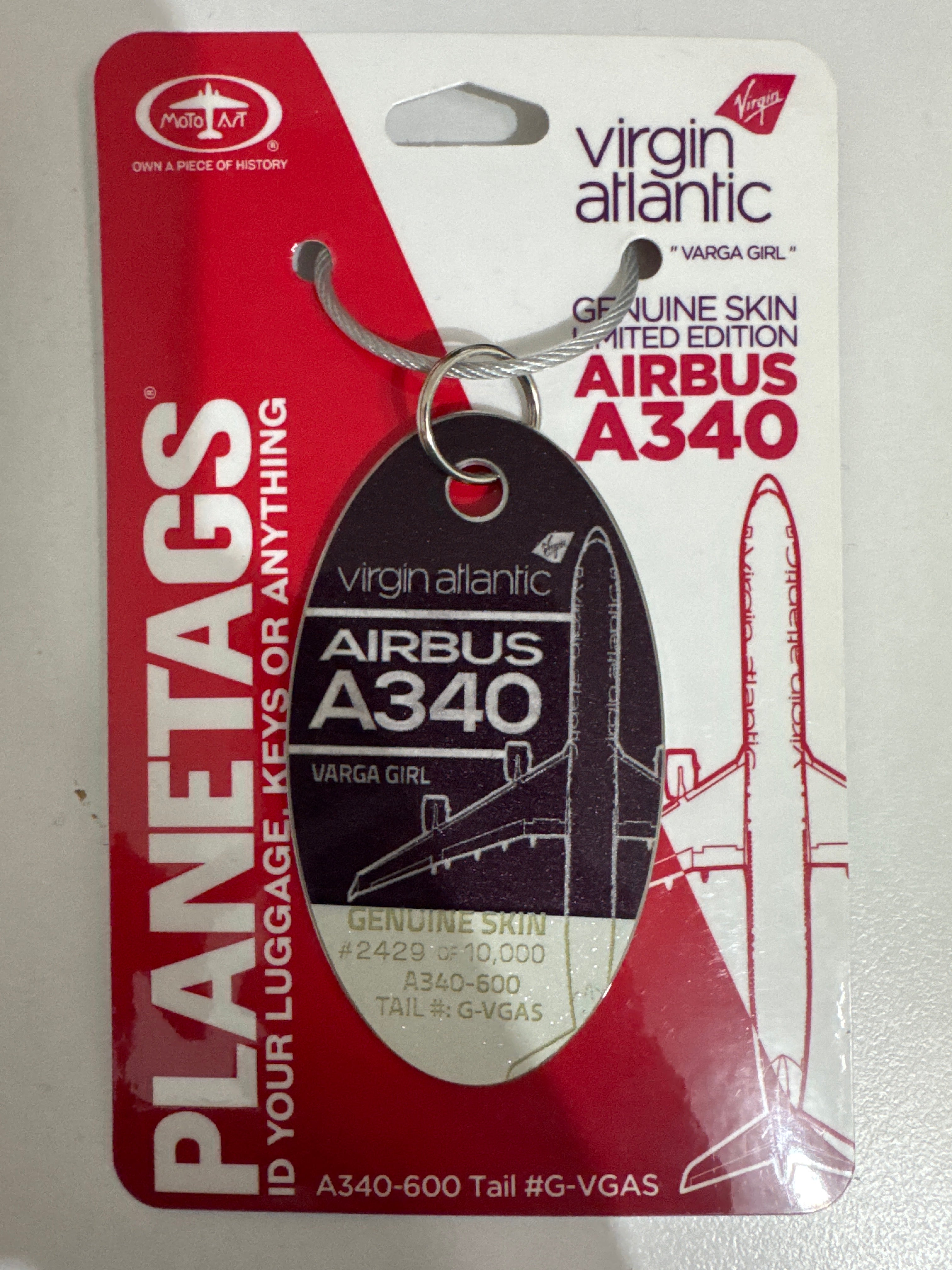 VIRGIN ATLANTIC VARGA GIRL A340 PLANETAG