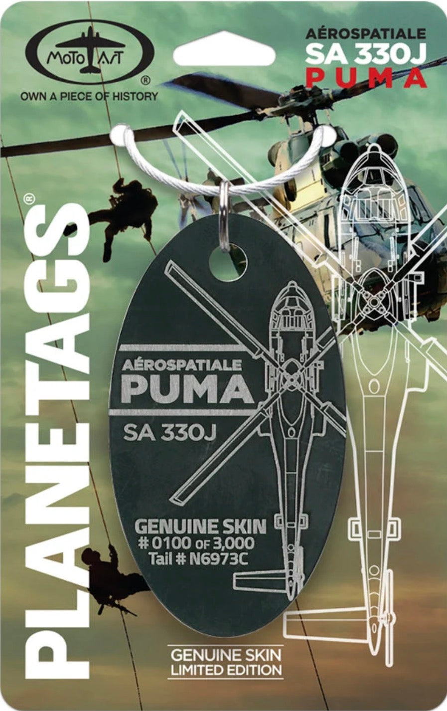 Aerospatiale SA 330J Puma helicopter N6973C PlaneTag