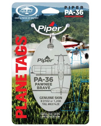 Piper PA-36 Pawnee Brave agricultural aircraft PlaneTag