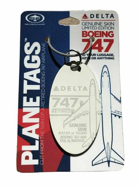Delta Air Lines Boeing 747 N665US PlaneTag