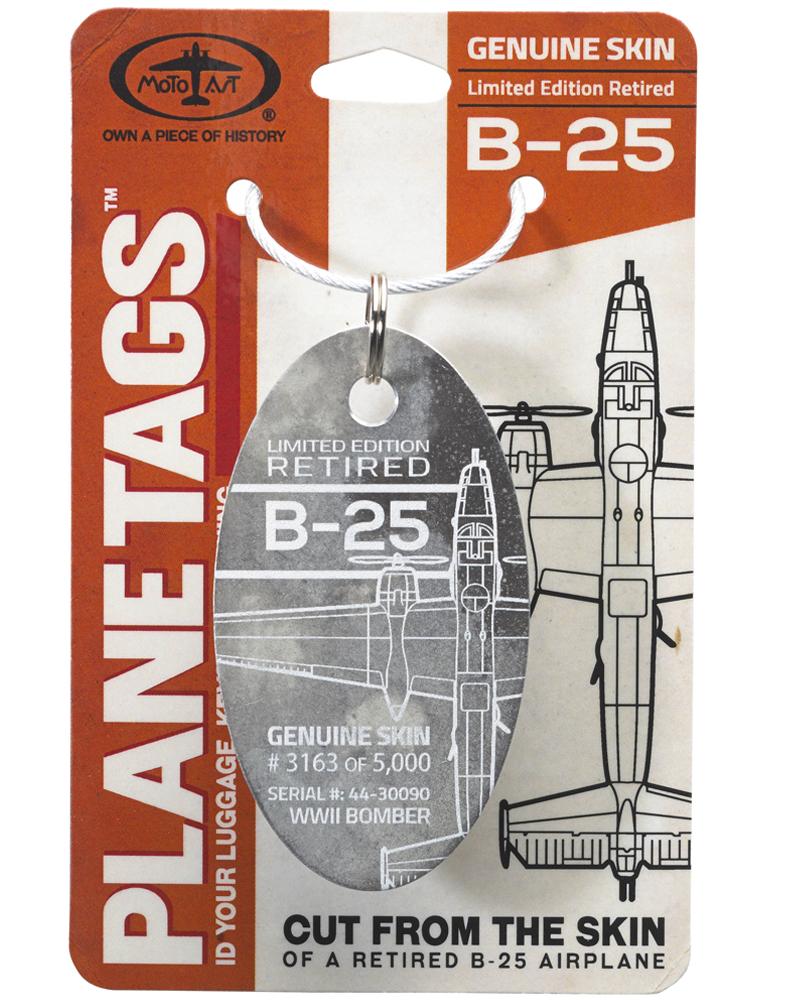 B-25 WWII BOMBER PLANETAG SERIAL# 44-30090