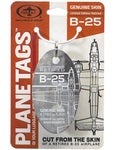 B-25 WWII BOMBER PLANETAG SERIAL# 44-30090