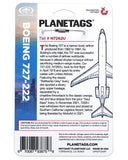 BOEING 727-222 - PLANETAGS TAIL # N7262U - Partial Colour Tags