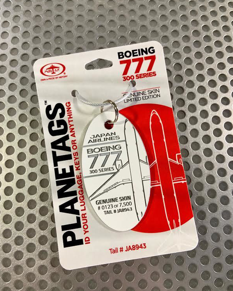 BOEING 777-346 JAPANESE AIRLINES PLANETAG TAIL #JA8943