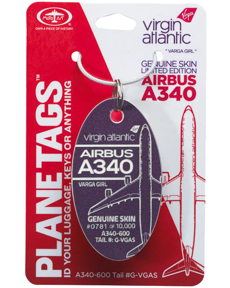 VIRGIN ATLANTIC VARGA GIRL A340 PLANETAG