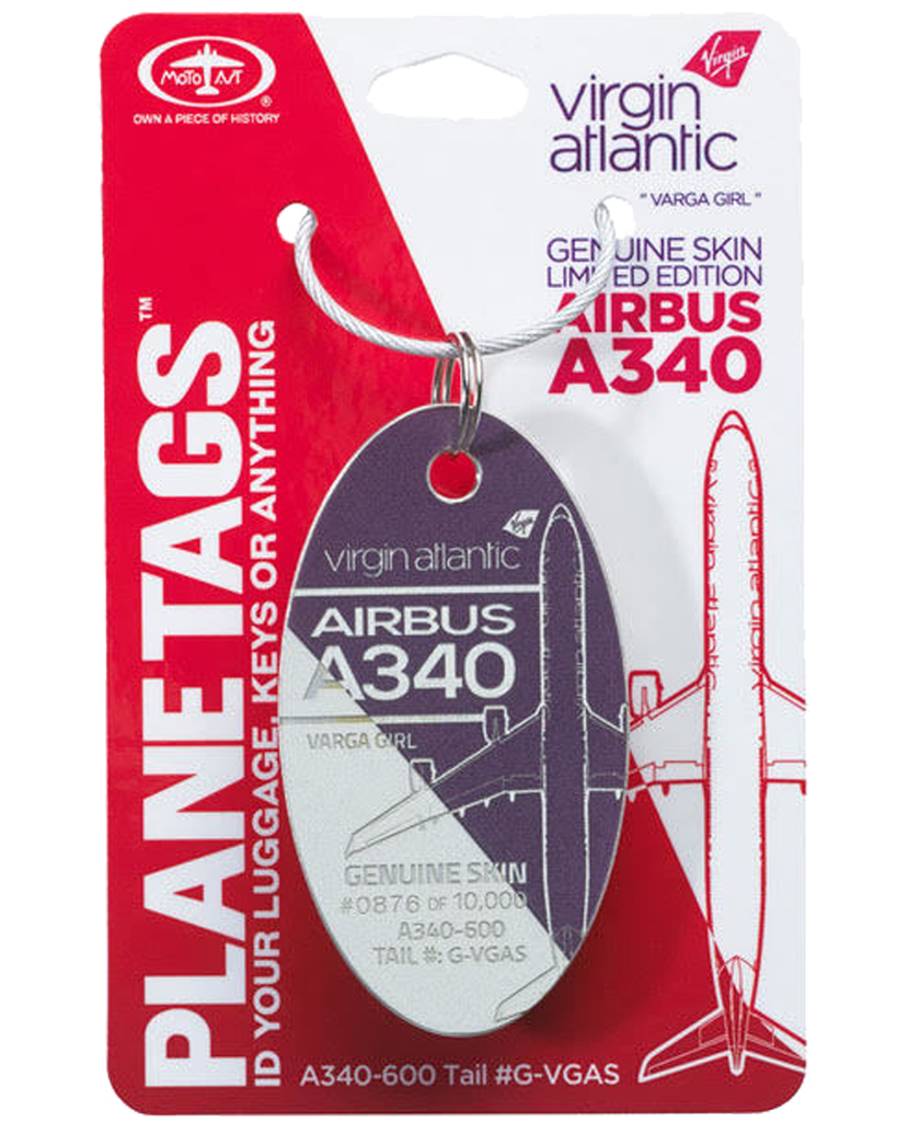 VIRGIN ATLANTIC VARGA GIRL A340 PLANETAG