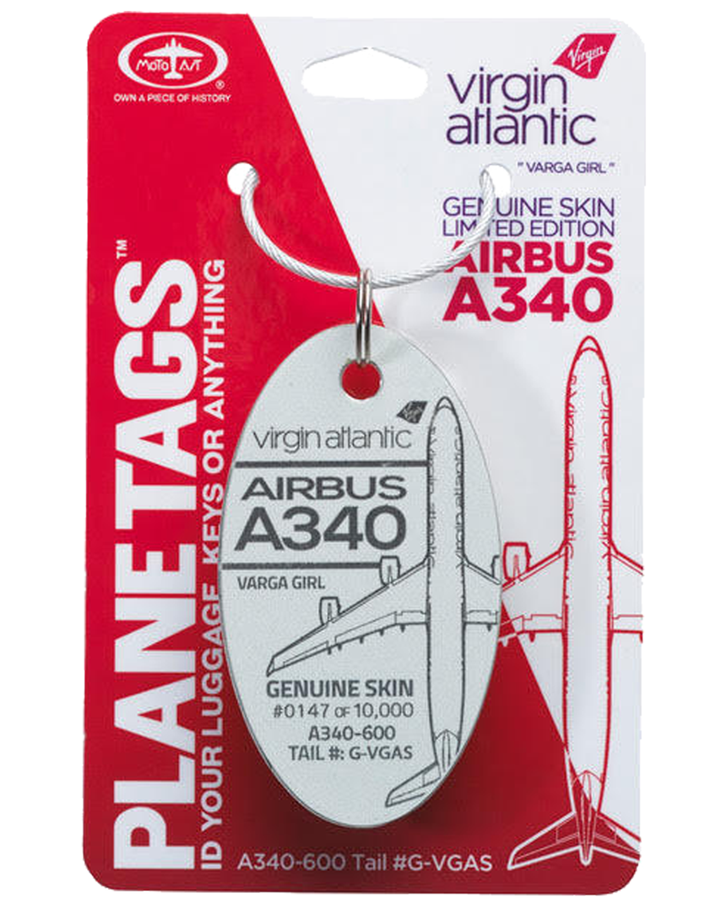 VIRGIN ATLANTIC VARGA GIRL A340 PLANETAG