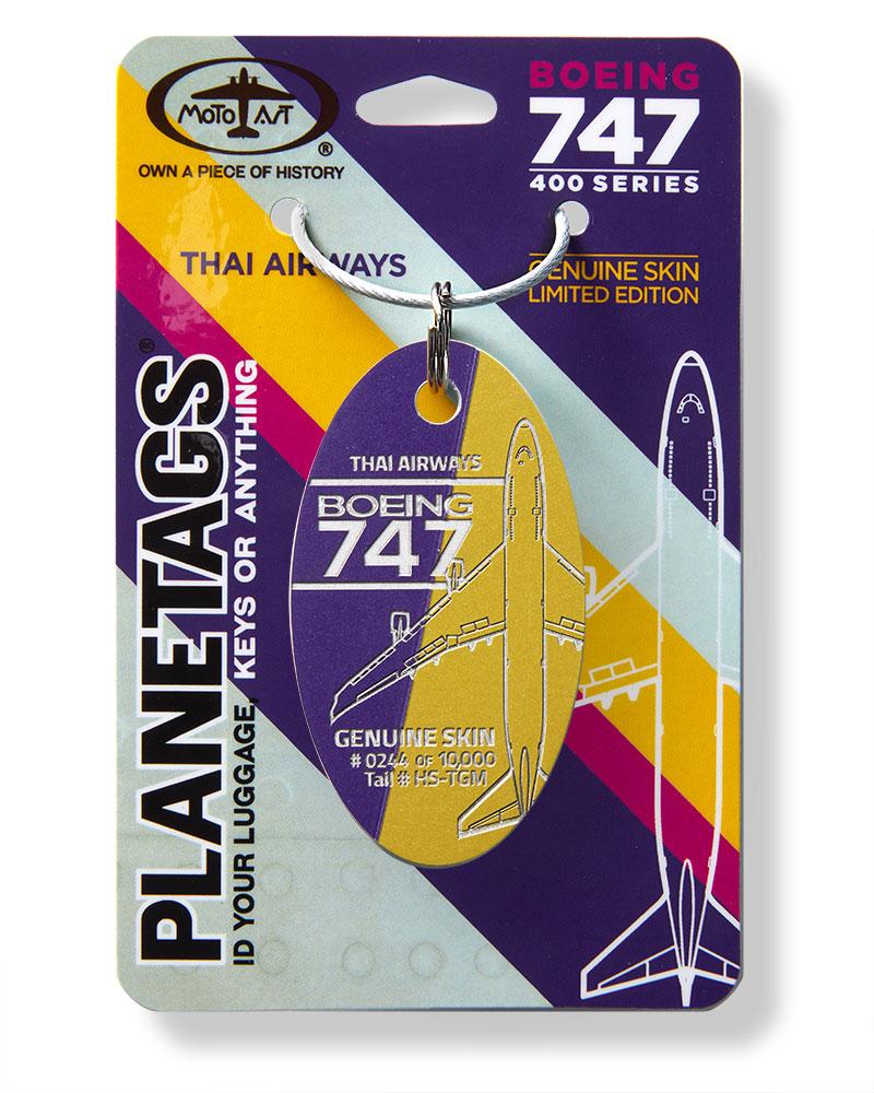 BOEING THAI AIRWAYS 747 PLANETAG TAIL #HS-TGM