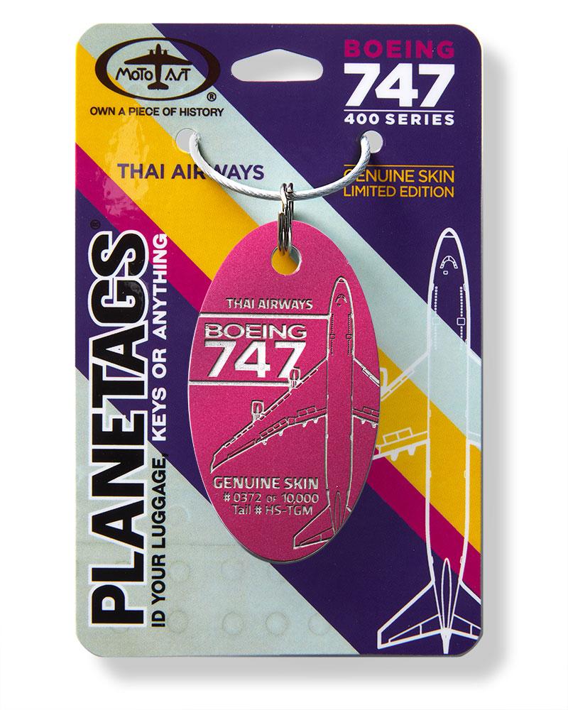 BOEING THAI AIRWAYS 747 PLANETAG TAIL #HS-TGM