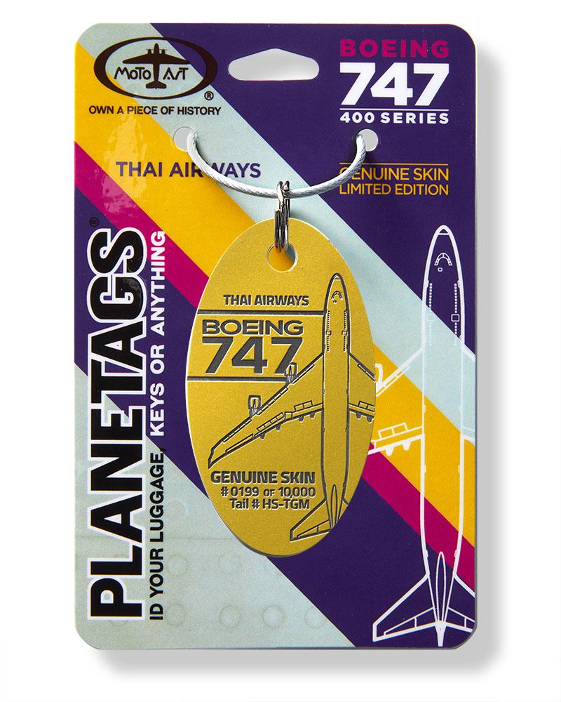 BOEING THAI AIRWAYS 747 PLANETAG TAIL #HS-TGM