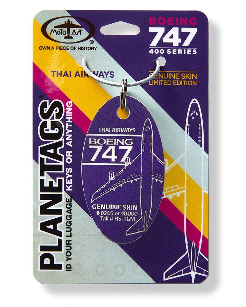 BOEING THAI AIRWAYS 747 PLANETAG TAIL #HS-TGM