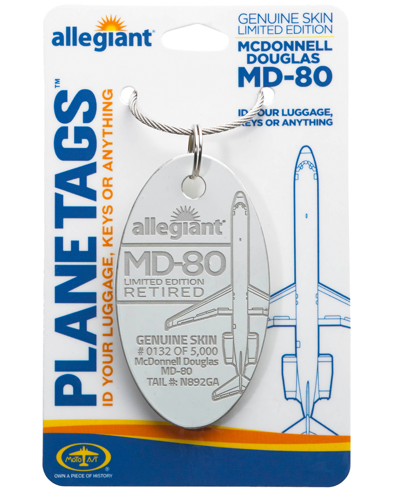 ALLEGIANT AIR MCDONNELL DOUGLAS MD80 PLANETAG TAIL# N892GA