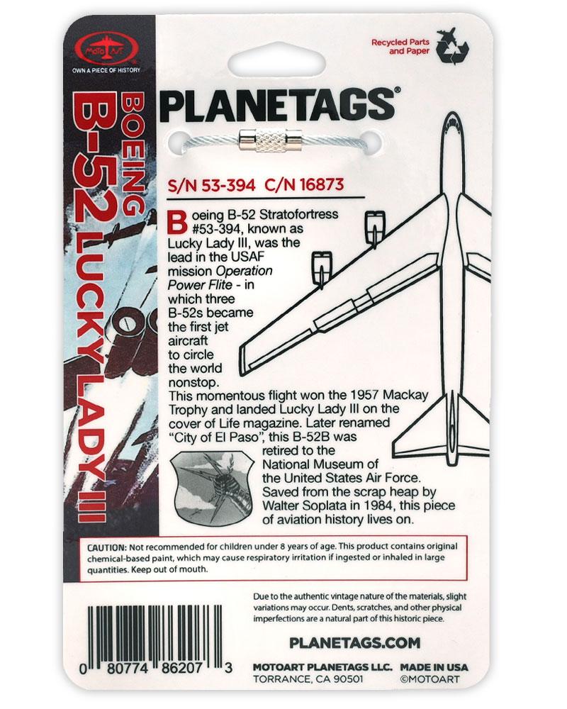 BOEING B-52 LUCKY LADY III - PLANETAG TAIL #53-394