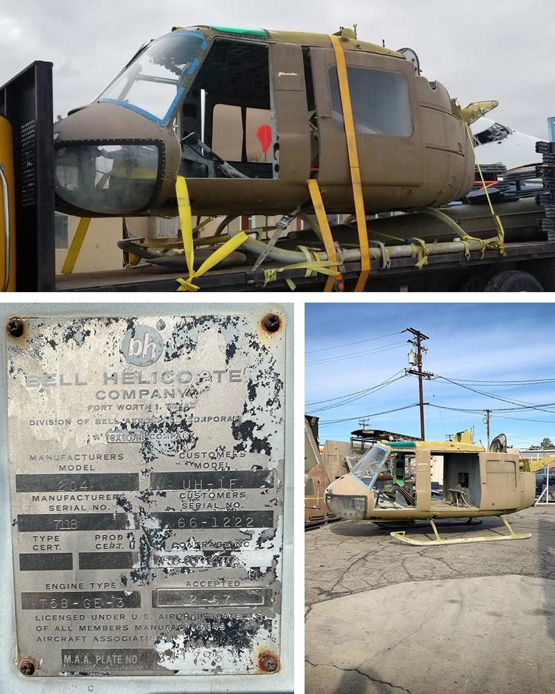 BELL®️ HUEY®️ UH-1F - PLANETAGS SERIAL #: 66-1222