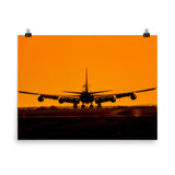 Sunset Airplane Premium Poster