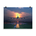 Landing Airplane Premium Poster