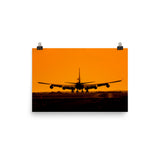 Sunset Airplane Premium Poster