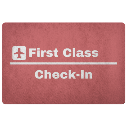FIRST CLASS CHECK IN DOORMAT